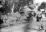 Maurice Crimmins – Coach Driver – with Passengers at Athenree Post Office – Stewart's Homestead.